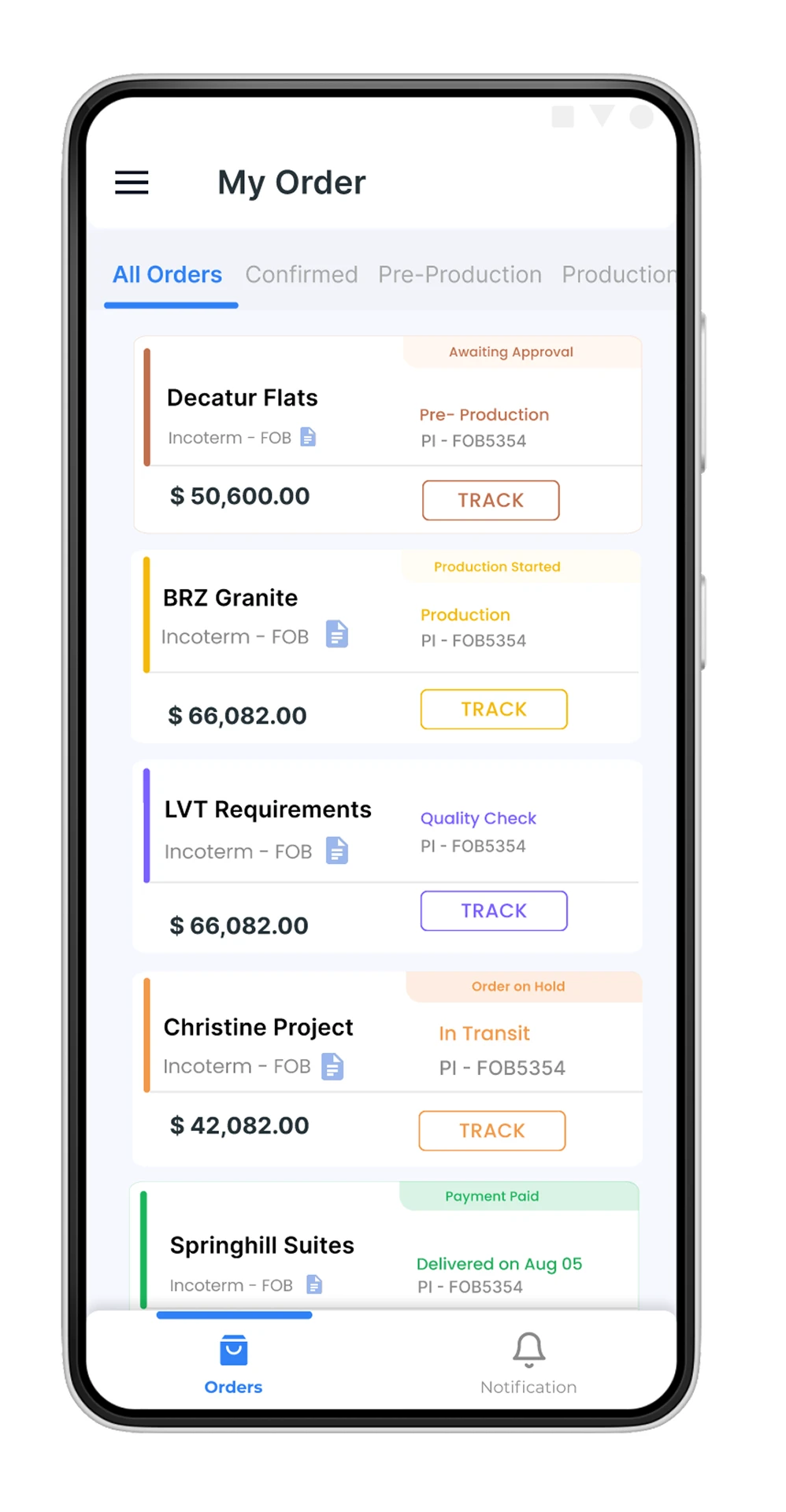 Buyer App — Globalfair product interface